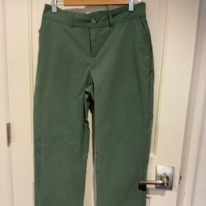 Women’s Green Chino Pants - Classic Straight Fit